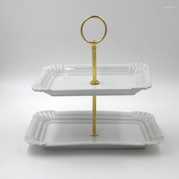 Bakeware Tools Wedding Plate Stand Decoration Parties Birthday 2/3 Layers Dessert Tray Shelf Cake Stick Handle Fitting Hardware