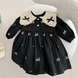 Girls Dresses Sister Clothing Autumn Spring Kids Princess Baby Rompers Long Sleeve Cotton Embroidery Children Clothes 230608