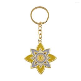 Keychains Game Genshin Impact Albedo Star Shape Metal Enamel Keychain Keyring Key Chain Cosplay Accessories