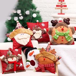 Pillow Creative Merry Christmas Throw Cute Decorative Sofa Back Cushion Nursery Stuffed Hugging Toy Home Xmas Party Decoration