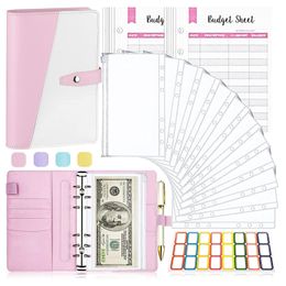 Notepads 26Pcs A6 Budget Binder Cash Envelopes for Money Saving Organiser with Zipper Pockets Sheets and Selfadhesive Labels 230608