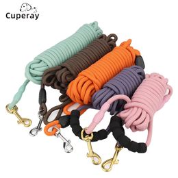 Dog Collars Leashes Leash Long Lead Training Tracking Line Comfortable Handle Heavy Duty Puppy Rope 5M10M Pet for Small Medium Large Dogs Z0609