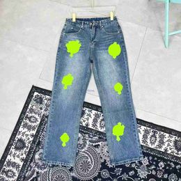 Men's Jeans 2023 Mens Designer Make Old Washed Straight Trousers Letter Prints for Women Men Casual Long Style 80dt Clothing delicate