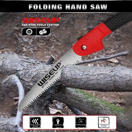 Zaag Wiseup Folding Saw Portable Camping Hand Saw with Gear Lock Carbon Steel Blade Gardening Trimming Woodworking Hand Tools