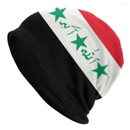 Berets Flag Of Iraq Beanies Caps Men Women Unisex Cool Winter Warm Knitted Hat Adult Slouch Bonnet Hats