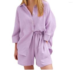 Women's Tracksuits 2023 Summer Commuter Daily Women's Two Piece Set Fashion Solid Colour Slim City Leisure Loose Sleeve Shorts Candy