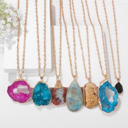 Pendant Necklaces Fashion Crystal Cluster Necklace For Women Girls Natural Gem Beaded Handmade Jewellery Romantic Friendship Gift