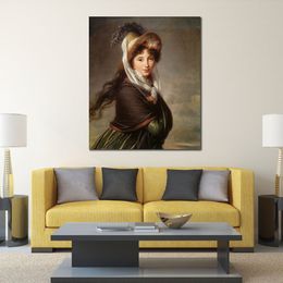 Modern Classic Portrait Art Portrait of A Young Woman Elisabeth Vigee Lebrun Canvas Painting Handmade Fine Artwork