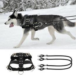 Equipment Strong Dog Sledding Harness Durable Pet Training Products Large Dogs Weight Pulling Harness For German Shepherd Rottweiler