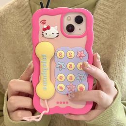 Designer Phone Case Cartoon Powder Phone Kitten for iPhone 14 13 12 Pro 11 14plus soft shell fall resistant phone case