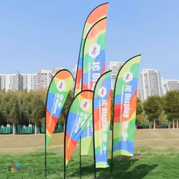 Custom Print Outdoor Advertising Display Stand blade/leaf/Bow/Teardrop/Vetical/Feather/Swooper/Beach Sports Event Flag Pole Flying Polyester Fabric Banner Flag