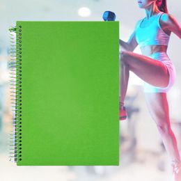 Fitness Notepad Single Coil Process Hard Shell Cover With Bookmark Rope English Version Daily Self-discipline Workout Planner Sp