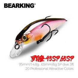 Baits Lures BEARKING Squad Minnow 95mm 14.8g 65mm 6g Tungsten weight system SP fishing lures assorted Colours crank wobbler crank bait 230608