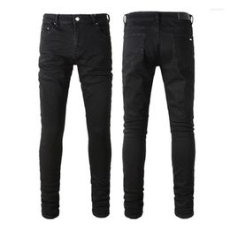 Men's Jeans 2023 Arrival Black Simple Brand Designer Denim Pants For Men High Street Boyfriend Casual Daily Skinny