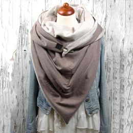 Scarves 40#Winter Women Long Scarf Cashmere Fashion Warm Solid Colour Shawl Soft Wool Hijab