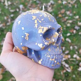 Candles DIY Aroma Skull Head Candle for Making Plaster Soap Halloween Ornament Silicone Molds Handmade Gift Home Decor Crafts 230608