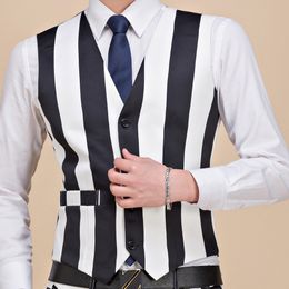 Men's Suits Blazers Mens Printing Suit Vest Fashion Casual High Quality Single Breasted Slim Large Size Business Waistcoat Man 230609