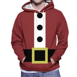 Men's Hoodies Mens Sweatshirt Tall Male Christmas Coat Print Drawstring Long Sleeve Pocket Hooded Blouse Purse Sleepers