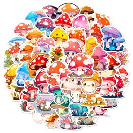 50Pcs-Pack Mushroom Stickers Wall Stickers Wholesale Vinyl Sticker Waterproof Laptops Car Scrapbooking Guitar Box Skateboard JDM Luggage Decal