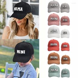 Ball Caps Autumn Winter Mama Mini Letter Corduroy Baseball For Women Kid Solid Color Adjustable Dad Hat Mother'S Day Snapback