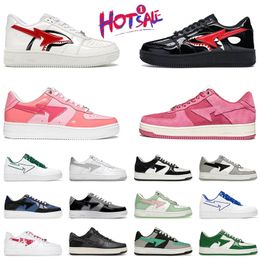2023 NEW SK8 Sta Casual Shoes Classic Designer Camo Shark Black White Green Red Orange Camouflage Men Women Trainers Sports Sneakers US 36-45