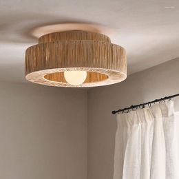 Ceiling Lights Boho Light Retro Straw Art Rattan Lamp Living Room Design Hand Woven Lamps Restaurant Bedroom