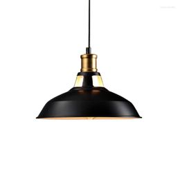 Pendant Lamps Vintage Lights For Dining Black White Iron Lamp Shades E27 Source Restaurant Kitchen Home Lighting