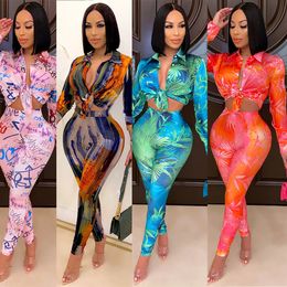 Women's Two Piece Pants Summer Letter Leaf Print Women's Set Blouses Shirt Legging Pants Suit Active Wear Tracksuit Two Piece Set Fitness Outfits 230608