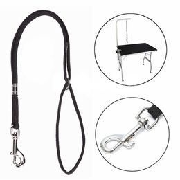 Dog Collars Leashes 2 Pcs Durable Leash Nylon Pets Noose Loop Lock Clip Rope Adjustable Dogs Grooming Table Sling Restraint Ropes for Bath Desks Z0609