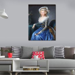 Classical Portrait Paintings by Elisabeth Vigee Lebrun Maria Theresa of Naples Hand Painted Canvas Art Reproduction High Quality