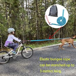 Coleiras para cães Trelas Corda de Reboque Bicicleta Bungee Alça de Puxar para Ciclismo Infantil para Longas Aventuras Elástico ParentChild Nylon Harness Z0609