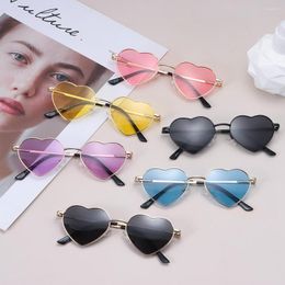 Sunglasses Cute Metal Frame 5-10 Years Children's Shades Heart-Shaped Sun Glasses Polarised Heart For Kids