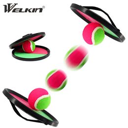 Tennis Rackets Parent and Child Interactive Racket Two Loaded Ball Sticky Bat Fun Entertainment Toy Kids Gifts Indoor Sports 230608