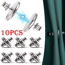 Curtain Poles 10 2PCS Magnetic Closed Button Adjustment for Window Curtains Magnet Close Buckle Detachable Buttons Home Decor 230609