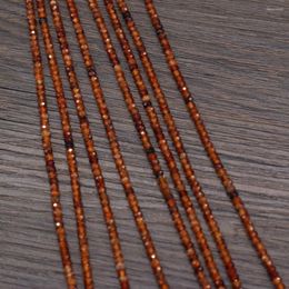 Beads Selling Product Natural Stone Semi-precious Faceted Orange Pomegranate Bead Make DIY Necklace Bracelet Size 3x2mm