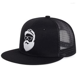 Ball Caps VACIGODEN Fashion Cartoon Figure Embroidered Baseball Cap Summer Mesh Men Women Casual Adjustable Hip Hop Flat Brim