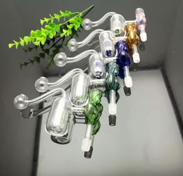 Glass Pipes Smoking Manufacture Hand-blown hookah Colorful Beauty Filter Stewed Pot