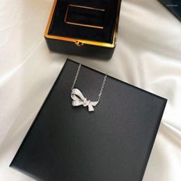 Necklace Earrings Set High 2023 Brand Anniversary Gifts Luxury For Women Bowknot Wedding Sweet Cute Bow Necklaces