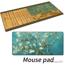 Mouse Pads Wrist Chinese Style Antique Text Large Mouse Pad Lockstitch Office Desk Business Desk Personalized Creative