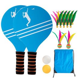 Tennis Rackets Cricket Bat and Ball for Kids Paddle Set Family Entertainment Badminton IndoorOutdoor Game Shuttlecock 230608