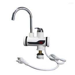 Bathroom Sink Faucets Instant Electric Water Heater Temperature Display 3000W Kitchen Heating Faucet Without Tank With Shower