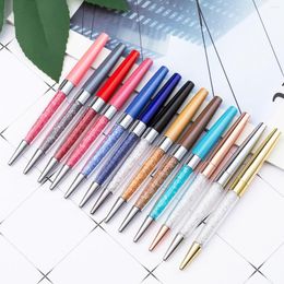 23pcs Metal High Quality Luxury Roller Rose Gold Ballpoint Pen Crystal Stationery Office School Supply