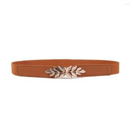 Belts Body Slimming Colorfast Leaf Ornament Ladies Waist Belt For Daily Life