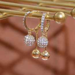 Dangle Earrings Korean Fashion Bohemia CZ Bead For Women Micro Inlaid Cubic Zirconia Drop Daily Pendant Jewellery Accessories