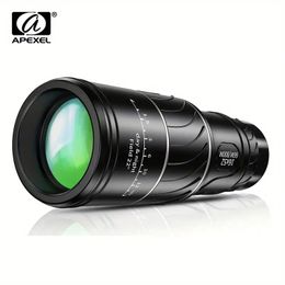 APEXEL 16x52 HD Portable Monocular Dual Focus 66/8000M Optics Zoom Telescope, BK4 Prism Compact Scope For Adults Kids, Camping Accessories