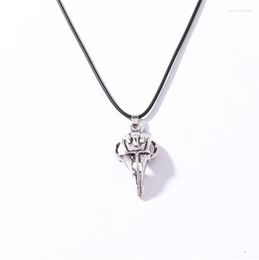 Pendant Necklaces Fashion Raven Skull Necklace Inspired Bird Crow Steampunk Viking Gothic Vintage Amulet Movie Film Jewelry Men Women