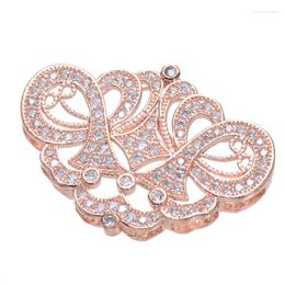 Charms Selling Jewellery Bijoux Zircon Crown For Bracelets & Necklaces Handicraft Copper Micro Pave Czech Diy Berloques