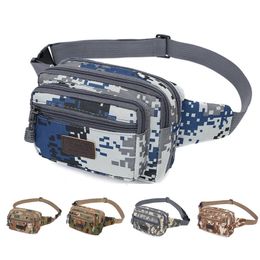 Outdoor Bags Military Tactical Waist Pack Men Nylon Multi-layer Camouflage Belt Bag Travel Casual Phone Pouch Hiking Camping Chest Bag 230608