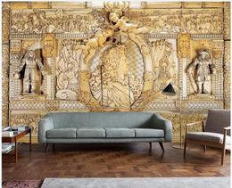 Wallpapers 3d Wallpaper High-end Custom Po European Angel Sculpture Building Background Decor Wall Murals For Living Room