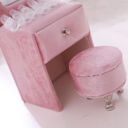 Jewelry Pouches Lace Dresser Box Organizer Display Storage Case For Rings Earrings